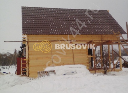 Дом по проекту заказчика из профилированного бруса 145х145 мм