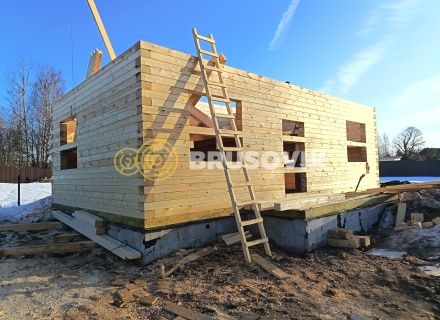 Дом 6х10м из профилированного бруса 145х145мм в д. Покровские Горки, Угличский район, Ярославская область