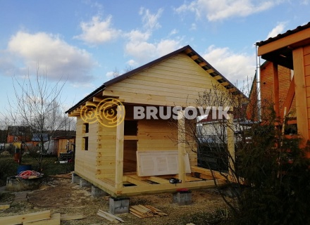 Баня 6х4 м из профилированного бруса 145х145 мм в с. Кудиново, Богородский городской округ, Московская область