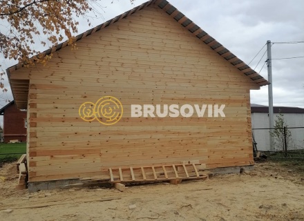 Дом 8х10м из профилированного бруса 145х195мм по индивидуальному проекту в посёлке Зелёная Роща, Угличский район, Ярославская область