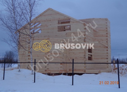 Дом из обрезного бруса 150х150 мм по проекту №67