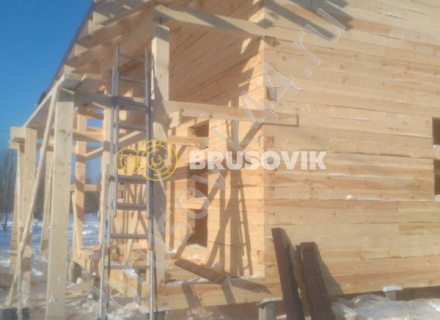 Дом 9,4х9,5 м по проекту № 1 из обрезного бруса 150х150 мм