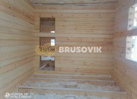 Дом 6х9 м из профилированного бруса 145х145 мм по индивидуальному проекту в д. Скрипово, Заокский район, Тульской области