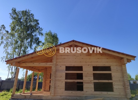 Дом 9х11м из профилированного бруса 145х195мм с рубкой углов &quot;в чашу&quot; по индивидуальному проекту в д. Иванцево, Ивановский р-н