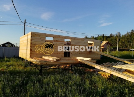 Дом 6х9 м из профилированного бруса 145х145 мм в коттеджном посёлке Барсово, д. Малые Петрищи, городской округ Щёлково, Московская область
