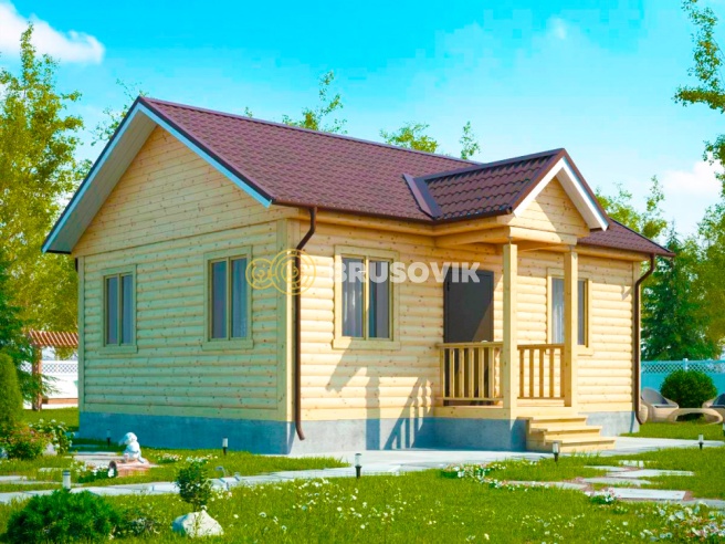 Проект №88 дома из бруса 6х8