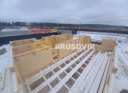 Дом 8х9м с террасой 2х4м из профилированного бруса 145х145мм по индивидуальному проекту в д. Новинское, Наро-Фоминский район, Московская область