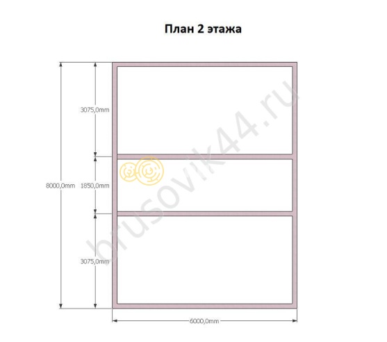 Проект №60 дома из бруса 7,5х8