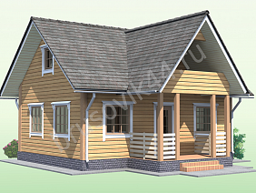 Проект №20 дома из бруса 6х8