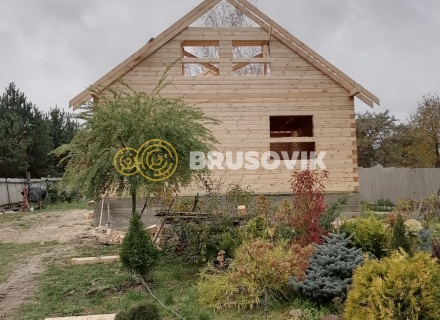 Дом 8х8м из профилированного бруса 145х145мм по индивидуальному проекту в д. Марьинка, Воскресенский р-н., Московская область