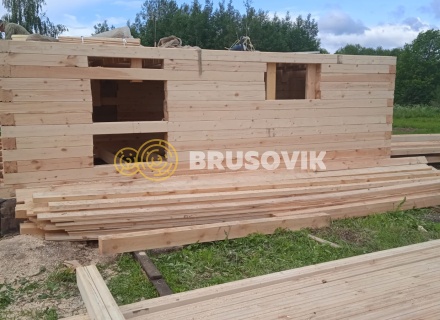 Дом 6х9 м из профилированного бруса 145х145 мм по индивидуальному проекту в д. Алексино, Александровский р-н., Владимирская обл