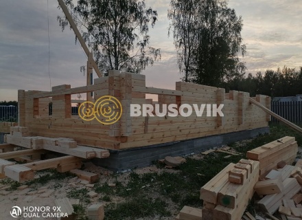 Дом 9х11м из профилированного бруса 145х195мм с рубкой углов &quot;в чашу&quot; по индивидуальному проекту в д. Иванцево, Ивановский р-н