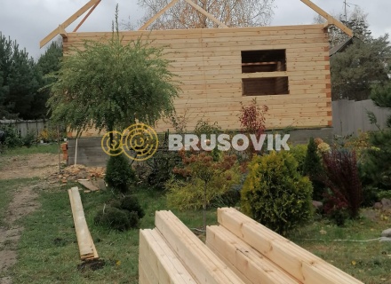 Дом 8х8м из профилированного бруса 145х145мм по индивидуальному проекту в д. Марьинка, Воскресенский р-н., Московская область