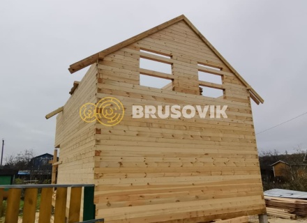 Полутораэтажный дом 6х8м из профилированного бруса 145х145мм по индивидуальному проекту в СНТ Пахма, Ярославский район