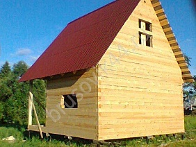 Дом 6х6 из бруса - фото процесса строительства