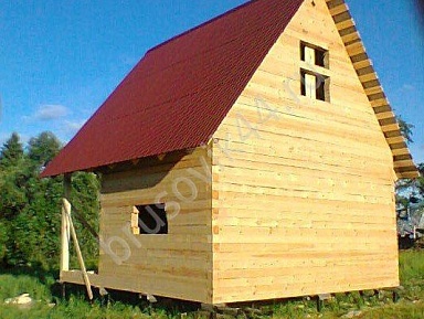 Дом 6х6 из бруса - фото процесса строительства