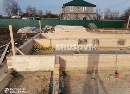 Дом 12х12м с шатровой крышей из профилированного бруса 145х195мм в д. Верхние Велеми, Серпуховской район, Московская область