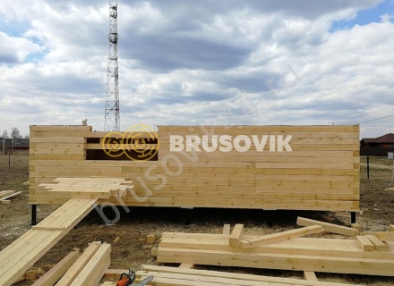 Дом 8,6х8,2, по проекту № 21 из обрезного бруса 150х150 мм