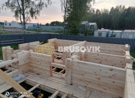 Дом 9х11м из профилированного бруса 145х195мм с рубкой углов &quot;в чашу&quot; по индивидуальному проекту в д. Иванцево, Ивановский р-н