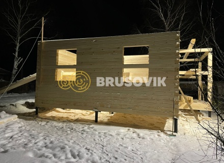 Дом 6х9м из профилированного бруса 145х145мм по индивидуальному проекту в д. Исады, Любимский р-н., Ярославская область