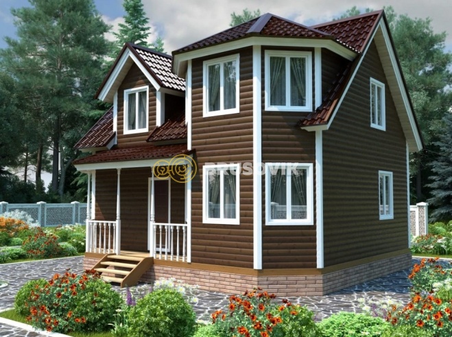 Проект №84 дома из бруса 7х8