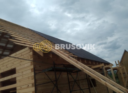 Дом 7,5х9м из профилированного бруса 145х145мм по проекту № 2 в д. Богданово, Рязанская область