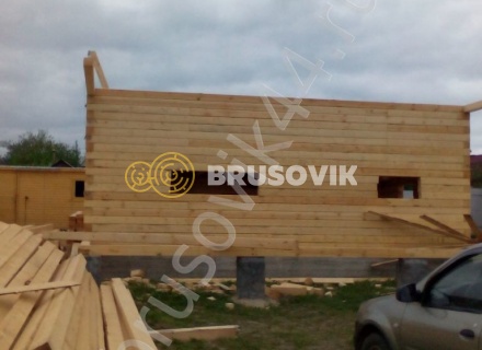 Дом из бруса на участке заказчика