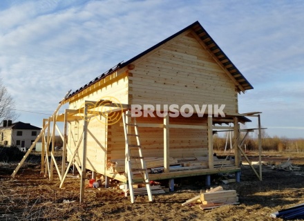 Дом 9х9 из профилированного бруса 145х195 мм, Костромская область, поселок Зарубино