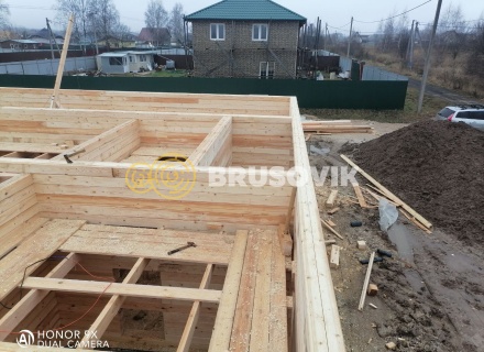 Дом 12х12м с шатровой крышей из профилированного бруса 145х195мм в д. Верхние Велеми, Серпуховской район, Московская область