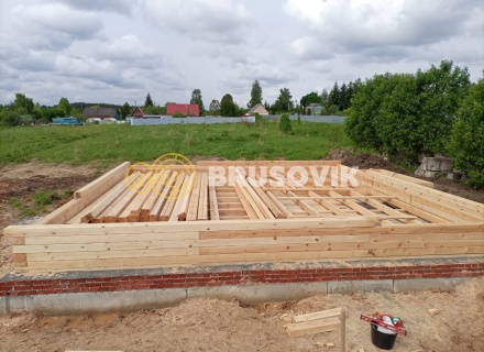 Полутораэтажный дом 9х9 м из профилированного бруса 145х195 мм по индивидуальному проекту в д. Малые Козлы, Калужской области