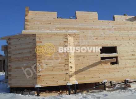 Дом по проекту № 41 из проф. бруса 145х195 мм