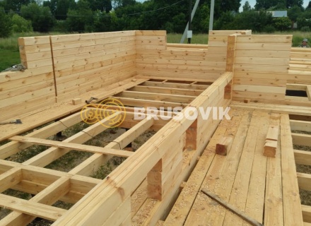 Дом 7,5х9м из профилированного бруса 145х145мм по проекту № 2 в д. Богданово, Рязанская область