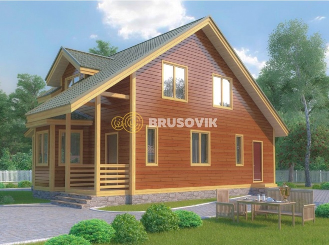 Проект №83 дома из бруса 10х12