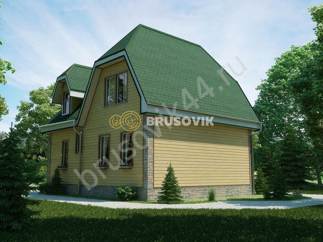 Проект №42 дома из бруса 9,2х9,5