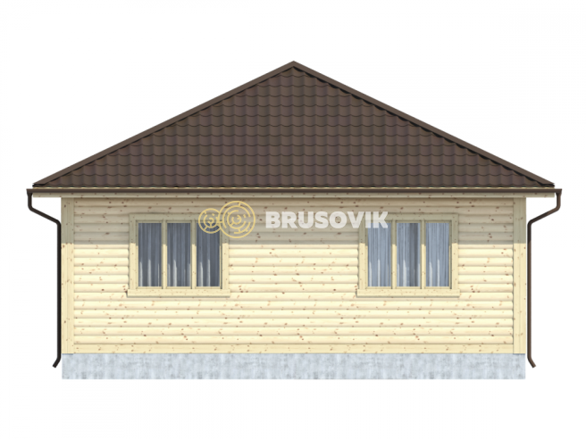 Проект №91 дома из бруса 8х8