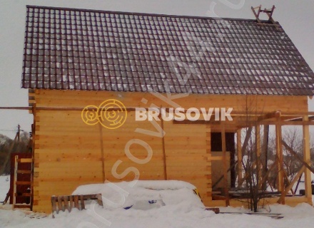 Дом по проекту заказчика из профилированного бруса 145х145 мм