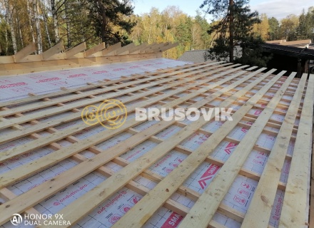 Одноэтажный дом 8х9м по индивидуальному проекту из профилированного бруса 145х145мм в д. Григорово, Ивановский район