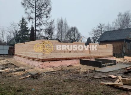 Дом 9,5х10,5 м из профилированного бруса 145х145 мм. СНТ Дружба, Одинцовский городской округ Московская область