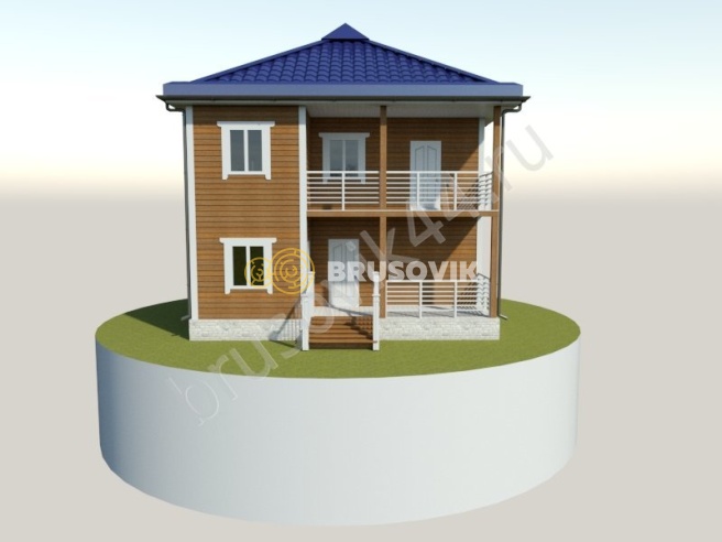 Проект №69 дома из бруса 8х8