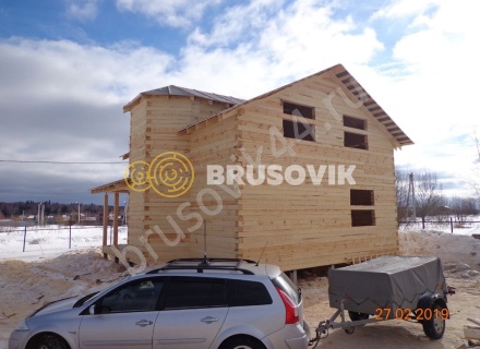 Дом из обрезного бруса 150х150 мм по проекту №67