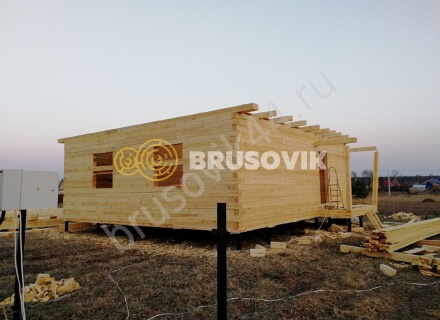 Дом 8,6х8,2, по проекту № 21 из обрезного бруса 150х150 мм