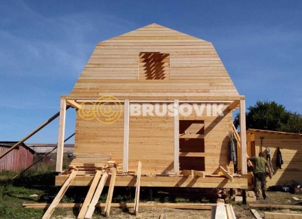 Дом 6х9 м из профилированного бруса 145х145 мм в деревне Соловачево, Ухоловский район, Рязанская область