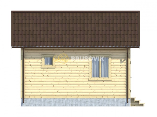 Проект №90 дома из бруса 6х6