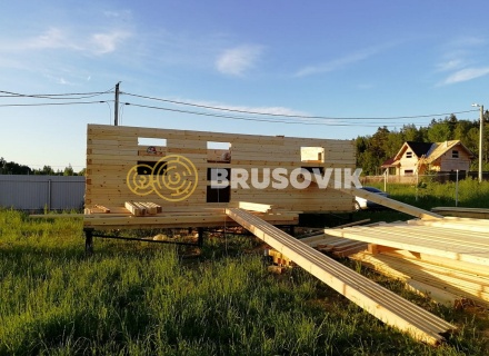 Дом 6х9 м из профилированного бруса 145х145 мм в коттеджном посёлке Барсово, д. Малые Петрищи, городской округ Щёлково, Московская область