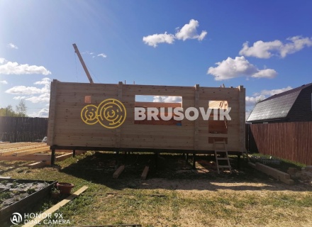 Баня 6х8 м из профилированного бруса 145х145 мм с рубкой углов &quot;в чашу&quot; по индивидуальному проекту в д. Вятчинки, Ивановоская область