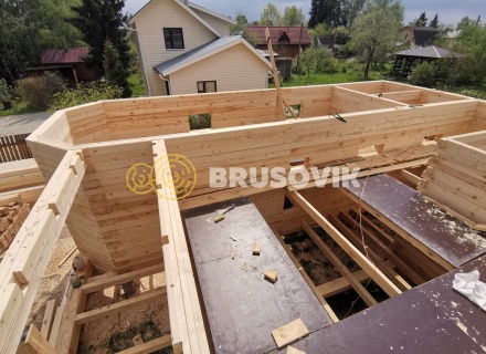 Дом 8х11 м из профилированного бруса 145х195 мм в д. Красные Орлы, городской округ Чехов, Московская область