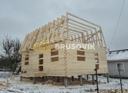 Дом 7х9м из профилированного бруса 145х145мм СНТ Литейщик, Каширский район, Московская область