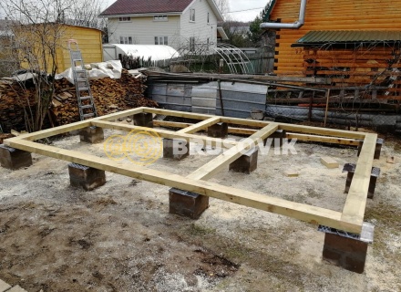 Баня 6х4 м из профилированного бруса 145х145 мм в с. Кудиново, Богородский городской округ, Московская область