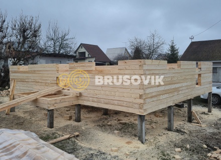 Дом 7х9м из профилированного бруса 145х145мм СНТ Литейщик, Каширский район, Московская область