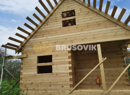 Баня 6х6 м из профилированного бруса 145х145 мм в д. Красные Орлы, городской округ Чехов, Московская область